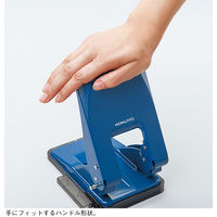 コクヨ　穴あけパンチ　2穴　位置合わせ・穴あけが楽なラクアケ　52枚あけ　ブルー　青　PN-G52B　1個