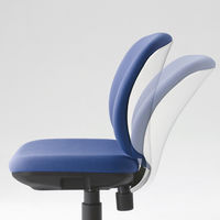 プラス プリセア オフィスチェア 布張り 肘無し ブルー KC-K53SL-A BL 1脚