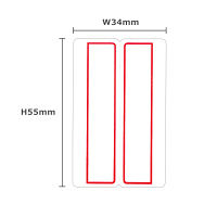 プラス Fインデックス レッド 横34×縦55mm FI-104RD 1パック（40片入）（直送品）