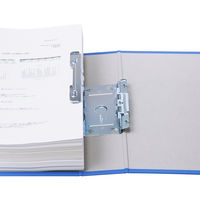 アスクル　パイプ式ファイル 両開き　ベーシックカラースーパー（2穴）A3ヨコ　とじ厚60mm背幅76mm　ブルー　5冊  オリジナル