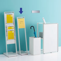 アスクル アーバンエントランス 案内板 A4タテ 幅238×奥行400×高さ1100mm 1台 オリジナル 掲示板 ディスプレイスタンド オリジナル