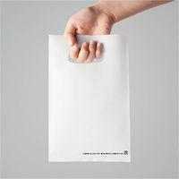 アスクル 小判抜き手提げ袋(印刷あり) ハードタイプ ホワイト SS 1袋（50枚入）  オリジナル