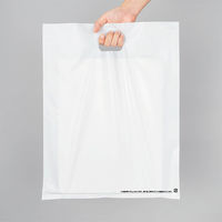 アスクル 小判抜き手提げ袋(印刷あり) ソフトタイプ ホワイト LL 1袋（50枚入）  オリジナル