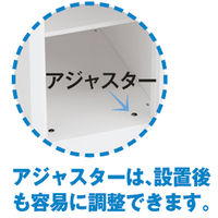 Ceha　OAスチールロッカー3連3人用 ホワイト×ブルー扉 幅900×奥行515×高さ1790mm 1台 1台（3梱包）（取寄品）