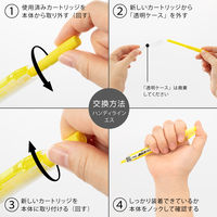 ぺんてる 蛍光ペン ハンディラインSカートリッジ イエロー XSLR3-G 1箱（10本入）