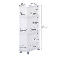 【まとめ買いセット】無印良品 ポリプロピレン 収納ストッカー キャスター付き１ 約幅18×奥行40×高さ83cm 1セット（3台） 良品計画