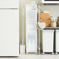 【まとめ買いセット】無印良品 ポリプロピレン 収納ストッカー キャスター付き２ 約幅18×奥行40×高さ83cm 1セット（3台） 良品計画