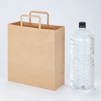 平紐手提袋茶（S-80）　茶　無地　S　1セット（1800枚：300枚入×6箱）　アスクル  オリジナル