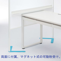 アスクル 脚がじゃまにならない両面ホワイトボード（タテ型）スチール ライトブルー 幅900mm マグネット式粉受け2個付 1台（2梱包） オリジナル