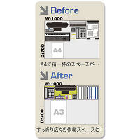 リヒトラブ(LIHIT LAB.) 机上台 幅590mm 黄緑（ライトグリーン） A7332-6 3台
