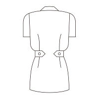 住商モンブラン レディスジャケット（ナースジャケット） 半袖 白/サックスブルー S A73-1424（直送品）