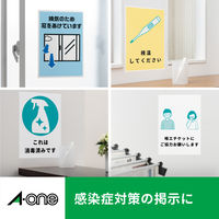 エーワン（A-one）屋外でも使えるラベルシール 備品ラベル つや消しフィルム レーザー 耐水 A4 シルバー 95面  5シート  31060