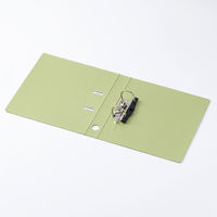 アスクル　リングファイル　A4タテ　2穴　レバー式アーチファイル　背幅43mm　グリーン　緑　10冊　シブイロ オリジナル