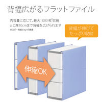 プラス 背幅伸縮PPセノバス FL-021SP BL 1セット(3冊)（直送品）