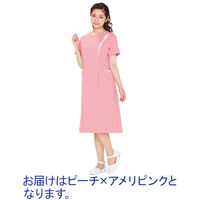 住商モンブラン LAURA ASHLEY（ローラ アシュレイ） ナースワンピース LW411 ピーチ/アメリピンク M 医療白衣 1枚（直送品）