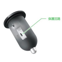 バッファロー 2.4A シガーソケット用USB急速充電器 Aut BSMPS2401P2BK 1台（直送品）