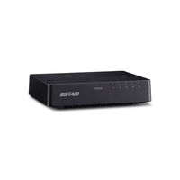 バッファロー 10/100Mbps対応 スイッチングHub プラ LSW4-TX-5EP/BKD 1台（直送品）