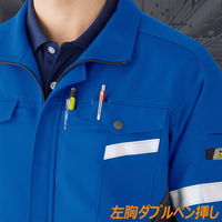 作業服 ベルデクセル 帯電防止 反射材仕様 半袖 ブルゾン VES541 M シルバーグレー×チャコール 3120215204 1点（直送品）