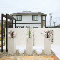 タカショー ロングポット トリル ホワイト COP-03W 1台（直送品）