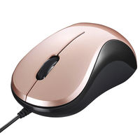 バッファロー 有線　ＢｌｕｅＬＥＤ光学式マウス　静音／３ボタン　ベージュピンク BSMBU100BP 1台（直送品）