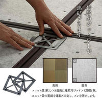 イケヒコ い草 置き畳 ユニット畳 和モダン 12枚組 『ニール』 ブラウン 約82×82×1.7cm 12P（直送品）