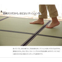 イケヒコ い草 置き畳 ユニット畳 国産 半畳 単品 『かるピタ』 約82×82cm （裏：すべりにくい加工） 1枚（直送品）