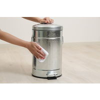 不二貿易 スチール ラウンドペダルペール 12L ガルバナイズ 34741 1個