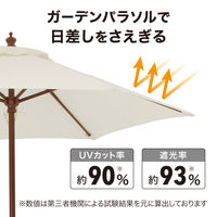 タカショー ウッドパラソル 2.1m ベージュ PAL-21B 1個