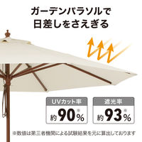 タカショー ウッドパラソル 2.7m ベージュ PAS-27B 1個