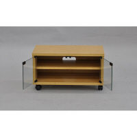 エイ・アイ・エス ガラス扉付きフリーラックM ナチュラル 幅600×奥行350×高さ325mm GDR-2M NA 1台（直送品）