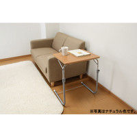 ファミリー・ライフ 角度調整付折りたたみテーブル ブラウン 幅540×奥行440×高さ555～725mm 1台（直送品）