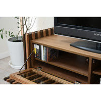 B.Bファニシング FOREST（フォレスト） テレビ台 ウォールナットブラウン 幅1245×奥行405×高さ350mm FOTB-124WB 1台（直送品）