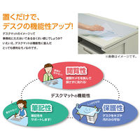 コクヨ デスクマット軟質Ｓ 塩ビ製 片面非転写 透明 1382×596ｍｍ 配線カバー対応 1.7ｍｍ 下敷きなし マ-MX547 1セット（5枚）