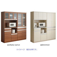 フナモコ JUST 食器棚 リアルウォールナット 幅732×奥行448×高さ1800mm DKD-73G 1台（直送品）