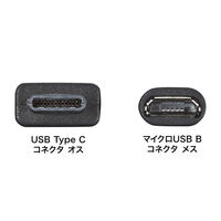サンワサプライ Type C USB2.0microB変換アダプタケーブル AD-USB25CMCB 1本