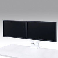 サンワサプライ 水平垂直多関節液晶モニターアーム（2面・白） CR-LA1302WN 1台（直送品）