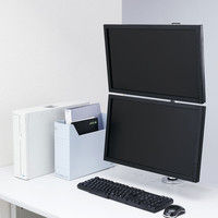 サンワサプライ 水平多関節液晶モニタアーム（H700 上下2面） CR-LA1405N 1台（直送品）