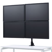 サンワサプライ 水平多関節液晶モニタアーム(4面) CR-LA1505BK 1台（直送品）