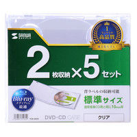 サンワサプライ DVD・CDケース（クリア） FCD-22CN 1セット（5枚入り）（直送品）