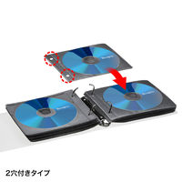 サンワサプライ ブルーレイディスク対応不織布ケース（リング穴付き・50枚入り・ブラック） FCD-FRBD50BK 1セット（50枚入）