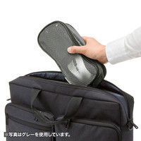 サンワサプライ ガジェットポーチ（ACアダプタ対応） ブラック IN-AD4BK 1個（直送品）