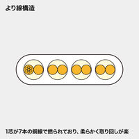 サンワサプライ カテゴリ6高屈曲フラットLANケーブル KB-FL6FA-05BK 1個