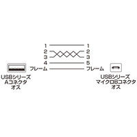 USBケーブル　USB-A（オス）MicroB（オス）　0.2m　USB2.0　KU-SLAMCB02　サンワサプライ　1本（直送品）