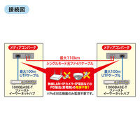 サンワサプライ 光メディアコンバータ ブラック LAN-PSC212RF（直送品）