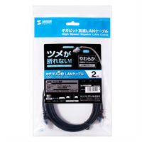 サンワサプライ ツメ折れ防止CAT5eLANケーブル LA-Y5TS-02BK 1本
