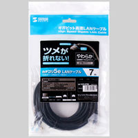 サンワサプライ ツメ折れ防止CAT5eLANケーブル LA-Y5TS-07BK 1本