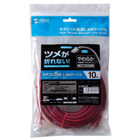 サンワサプライ ツメ折れ防止CAT5eLANケーブル LA-Y5TS-10R 1本