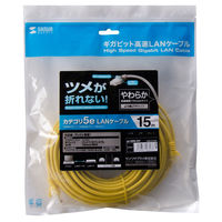 サンワサプライ ツメ折れ防止CAT5eLANケーブル LA-Y5TS-15Y 1本