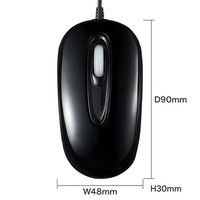 サンワサプライ 有線光学式マウス MA-128HUBK 1個（直送品）