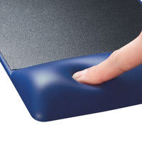 サンワサプライ リストレスト付きマウスパッド（レザー調素材、高さ高め、ブルー） W156×D254×H22.5mm MPD-GELPHBL 1個（直送品）